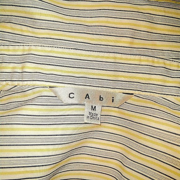 CAbi Womens Shirt Button Up Size Medium Multicolor Striped Long Sleeve - Picture 5 of 8